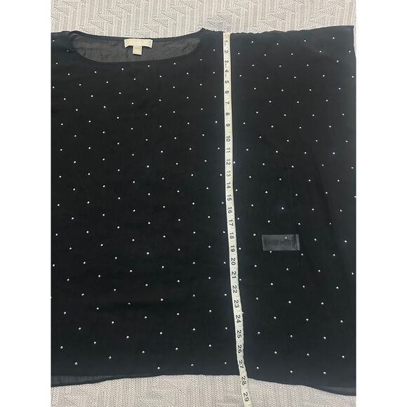 Michael Michael Kors sheer black embellished poncho size L/XL - Picture 5 of 6